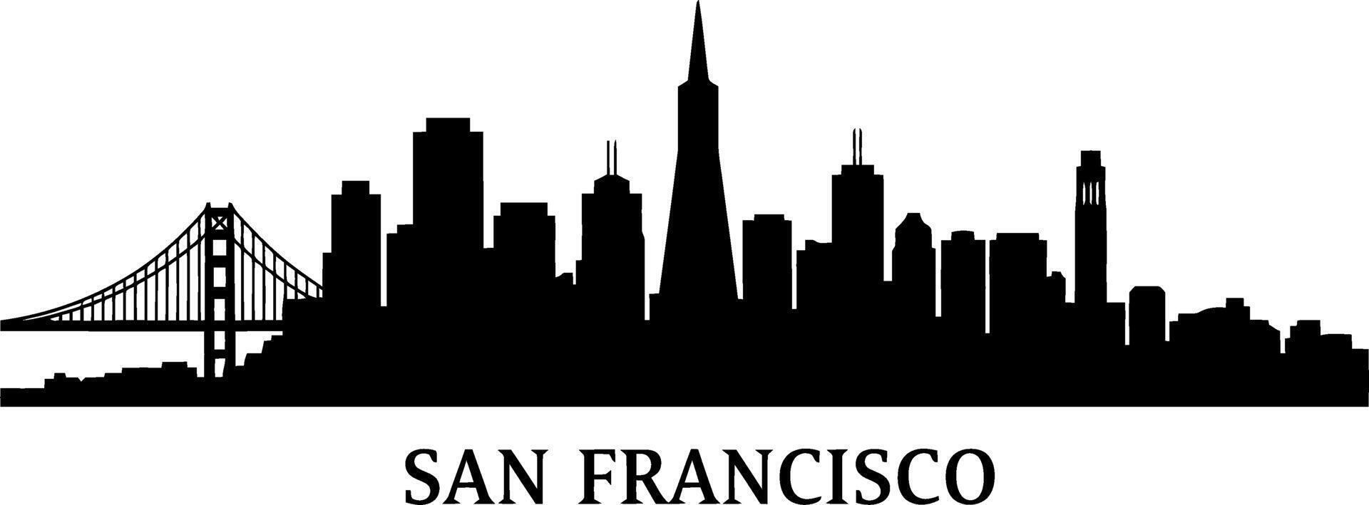 San francisco skyline silhouette vector
