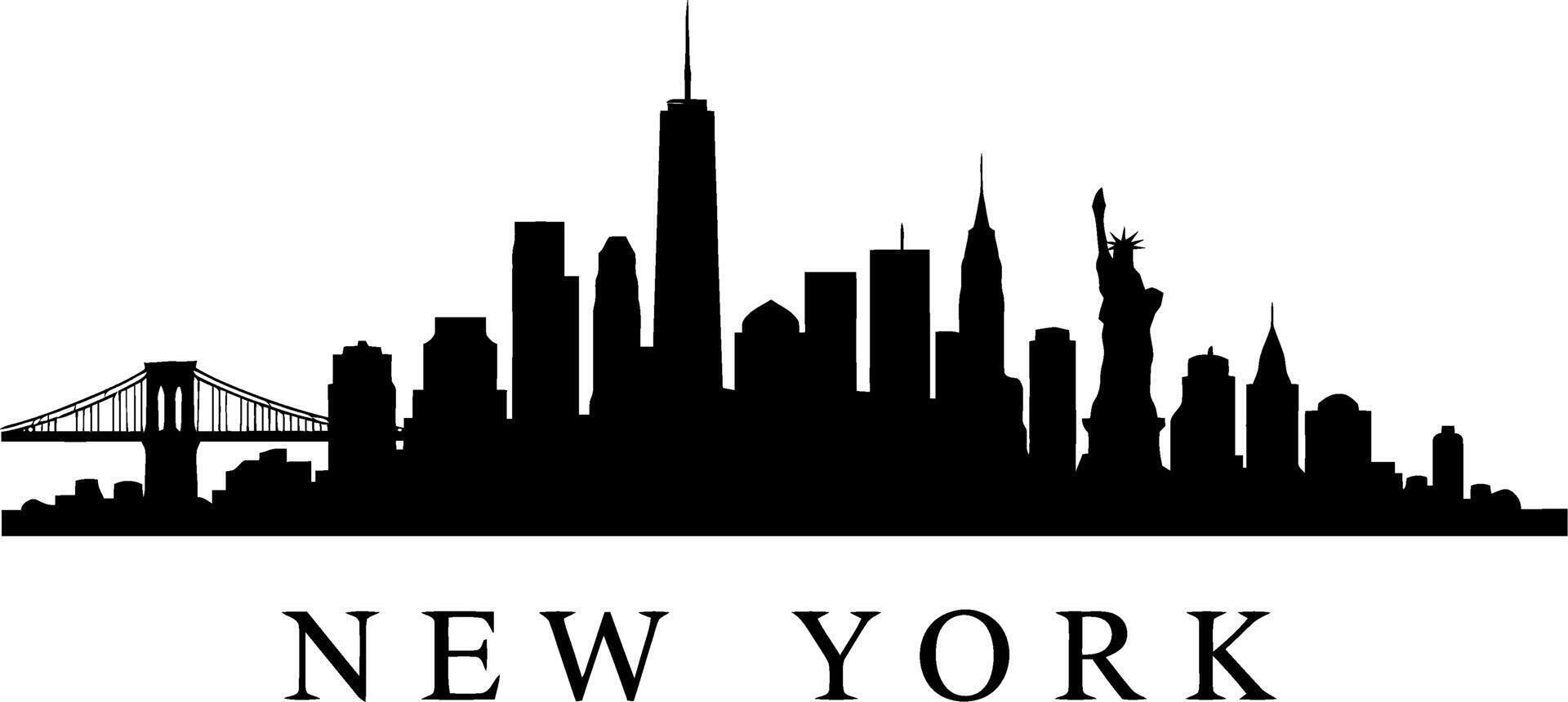 New york city skyline silhouette vector