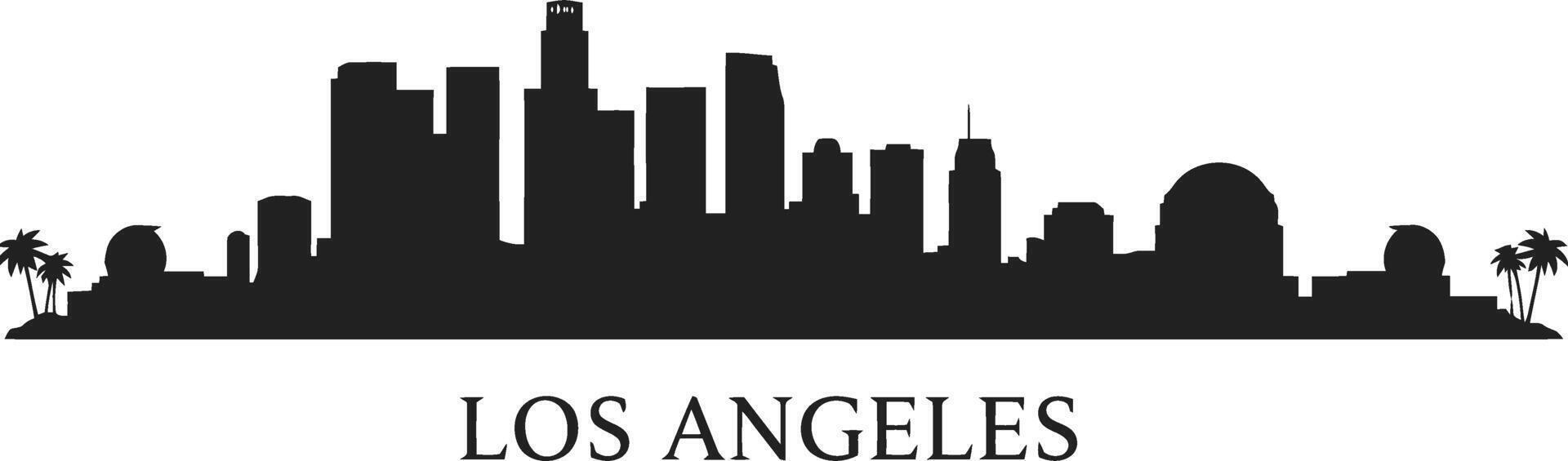 Los angeles skyline silhouette illustration vector