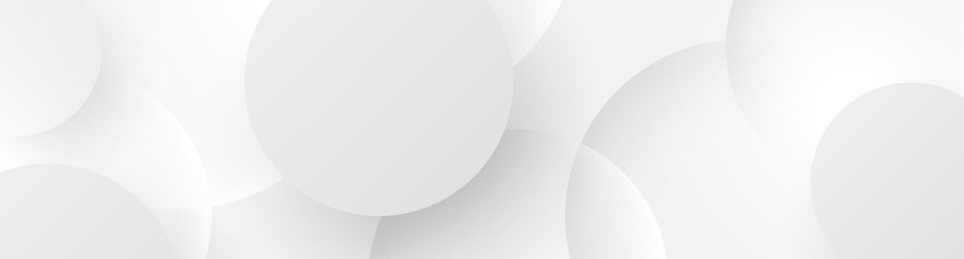 3D white abstract background overlap layer on bright space with cutout effect decoration. Modern graphic design element circles style concept for web banner, art, flyer, card, or brochure cover vector