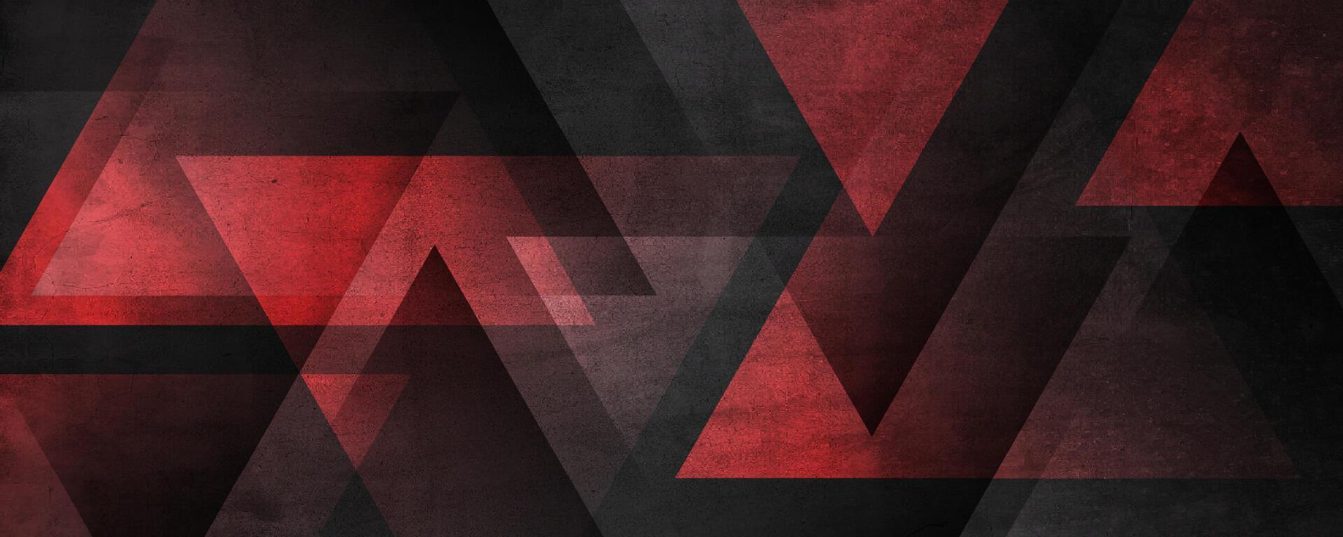 Black red rough grunge abstract background overlap layer on dark space with triangles effect decoration. Modern graphic design element vintage style concept for web, flyer, card, or brochure cover vector