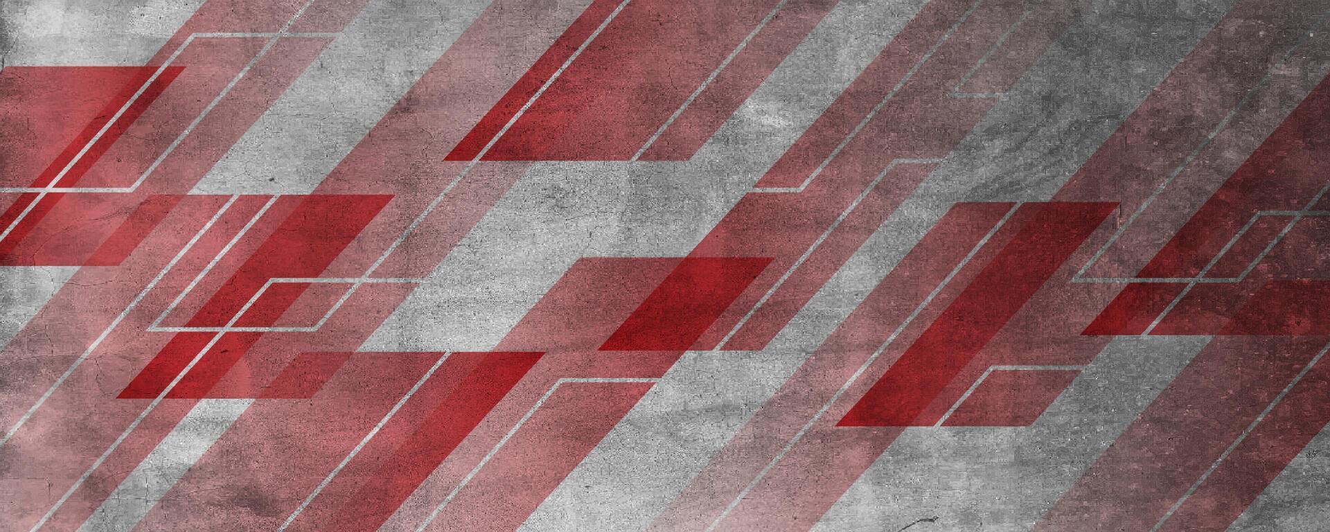 Red white rough grunge abstract background overlap layer on dark space with diagonal lines decoration. Modern graphic design element vintage style concept for web banner, flyer, card or brochure cover vector