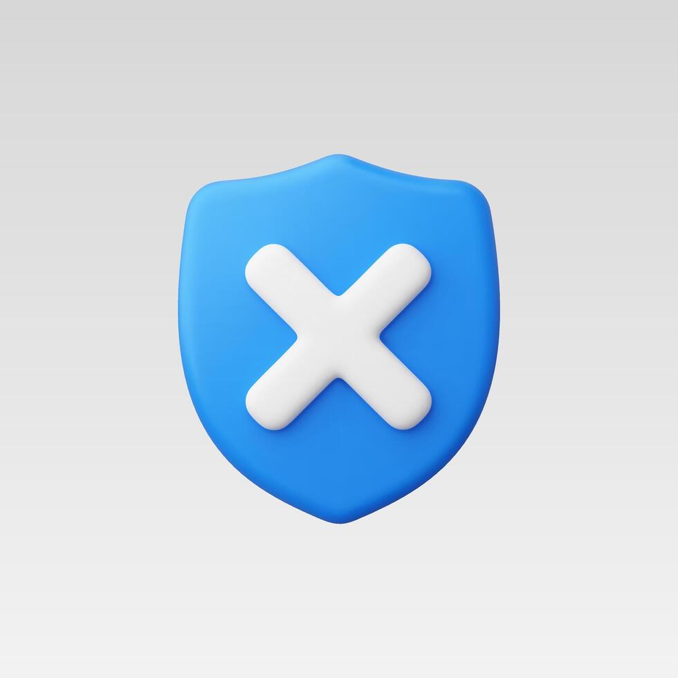 A blue shield icon with a white cross symbolizing protection. vector