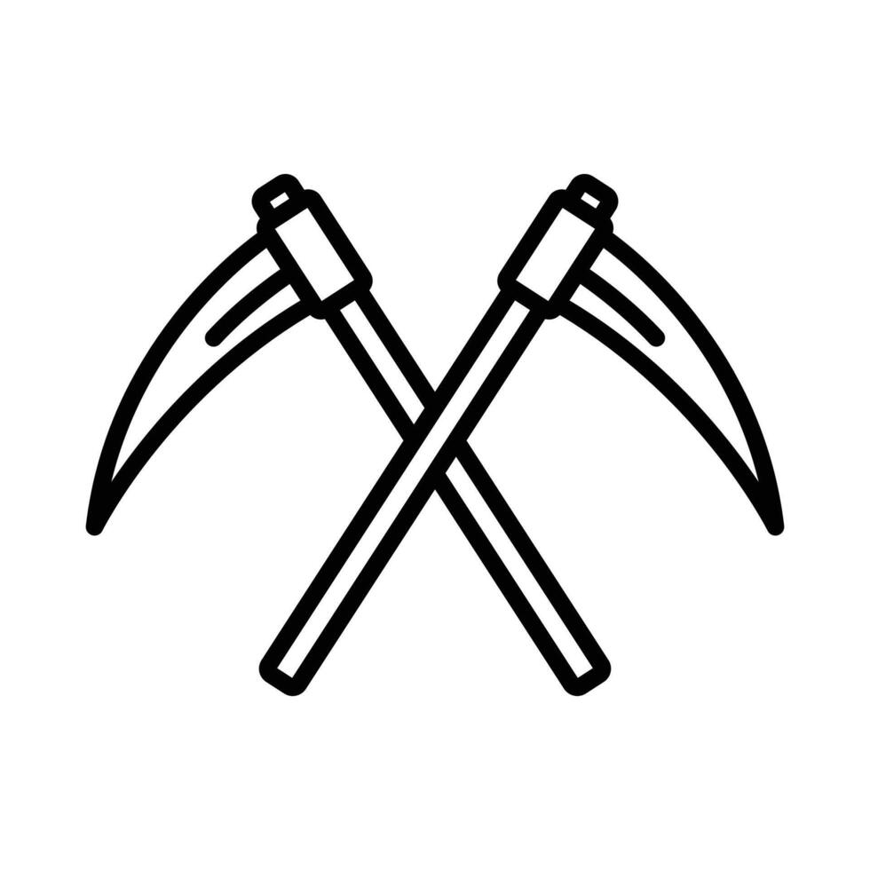 Scythe Icon Set for Horror and Fantasy Themes vector