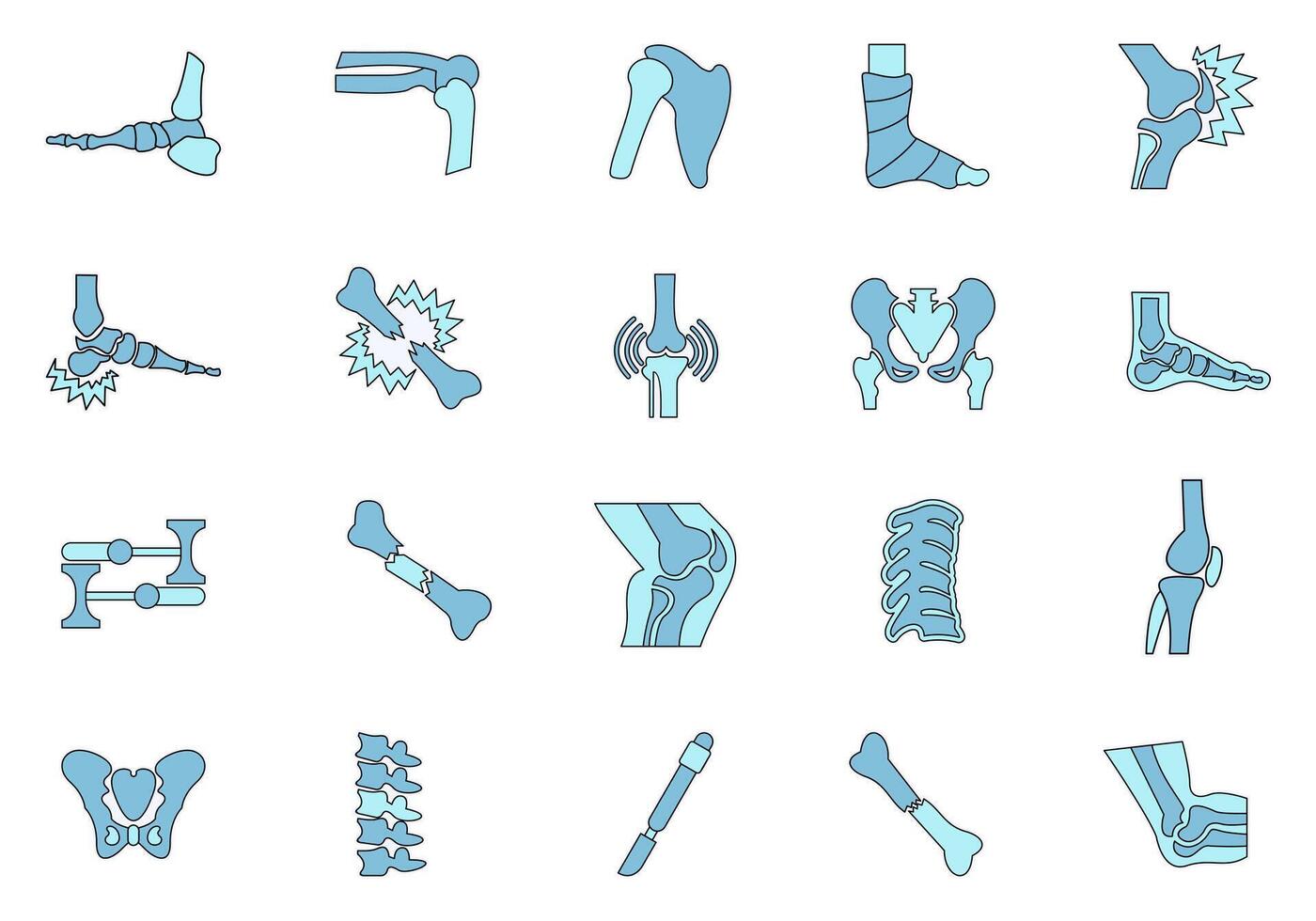Orthopedic And Spinel Sticker Element vector