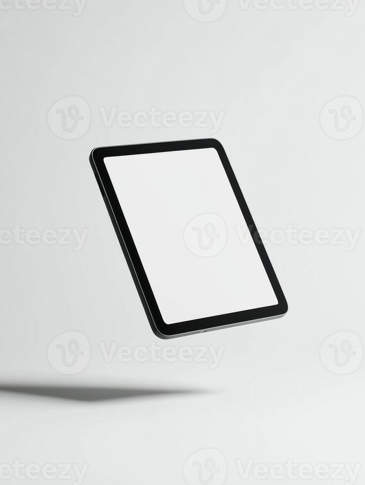 Ultra realistic tablet mockup with blank screen for design and presentation use photo