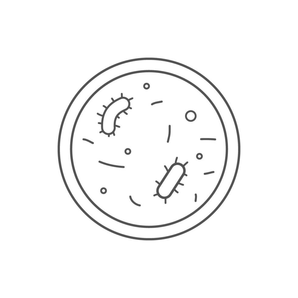 Petri Dish Bacteria icon isolate on white background vector