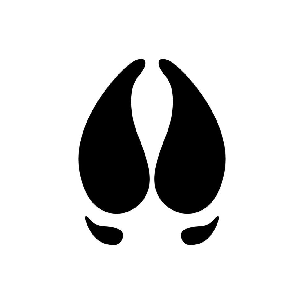 Pig footprint icon isolate on white background. vector
