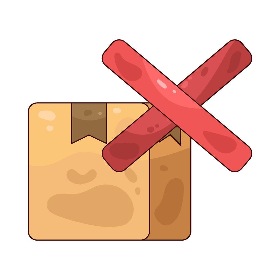 cancelled parcel illustration vector