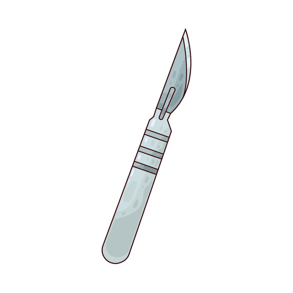 metal scalpel illustration vector