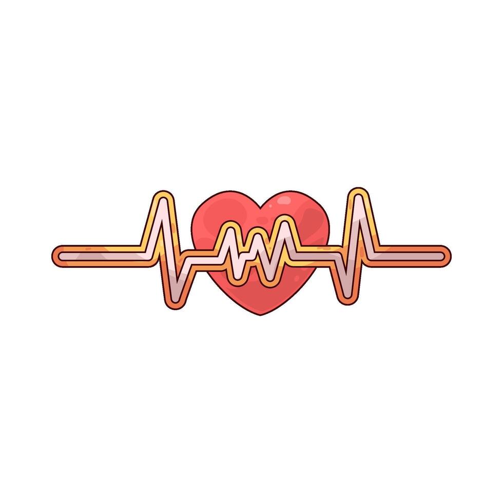 heart rate illustration vector