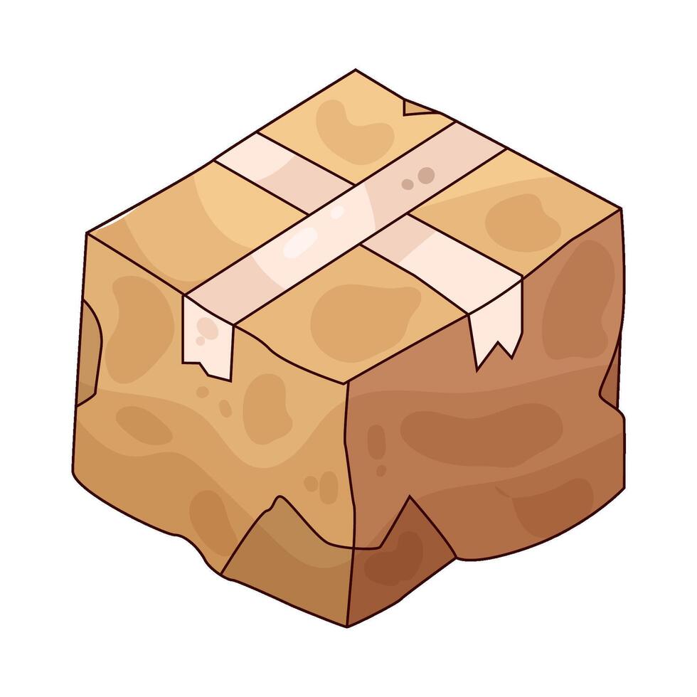 damaged package illustration vector