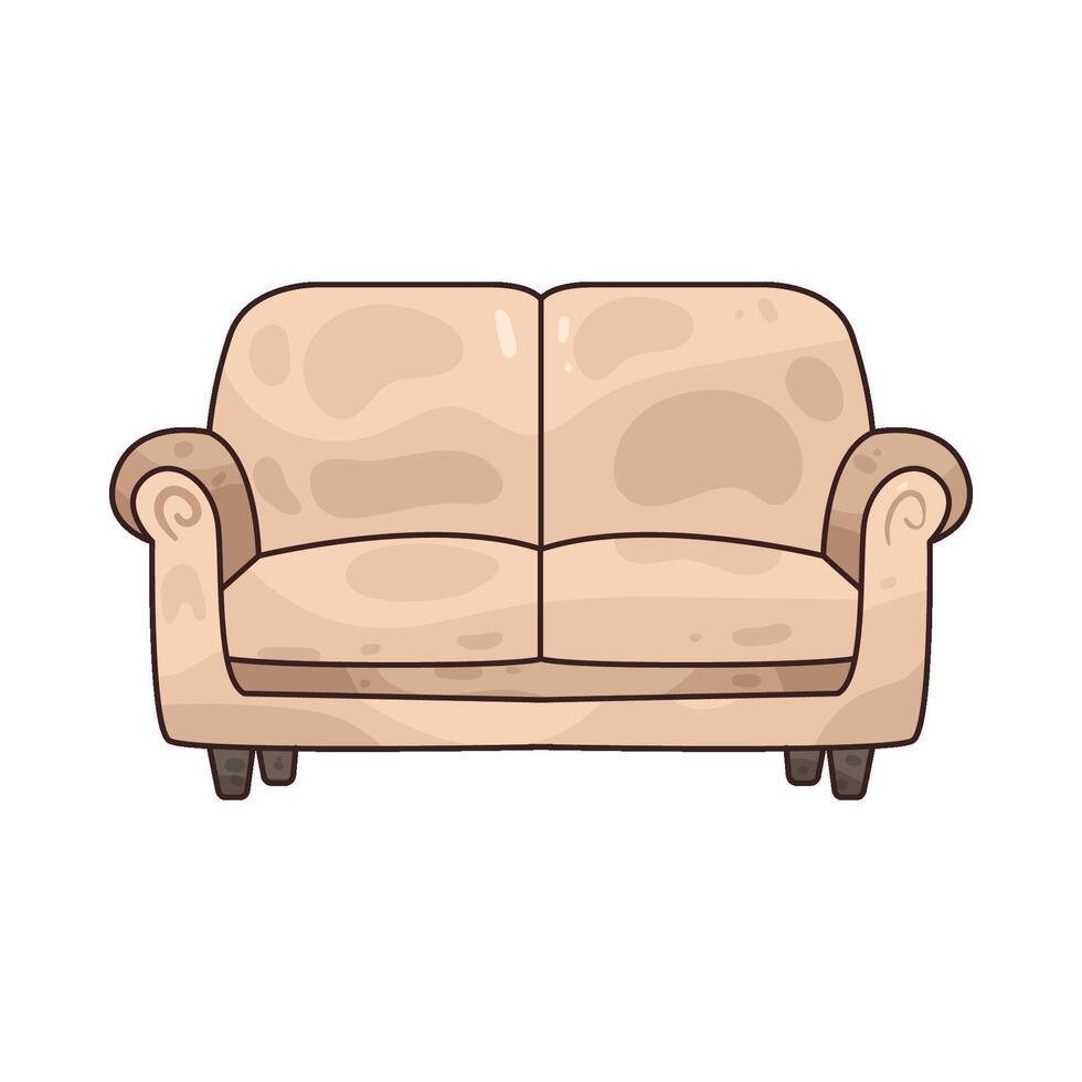 luxury sofa illustration vector