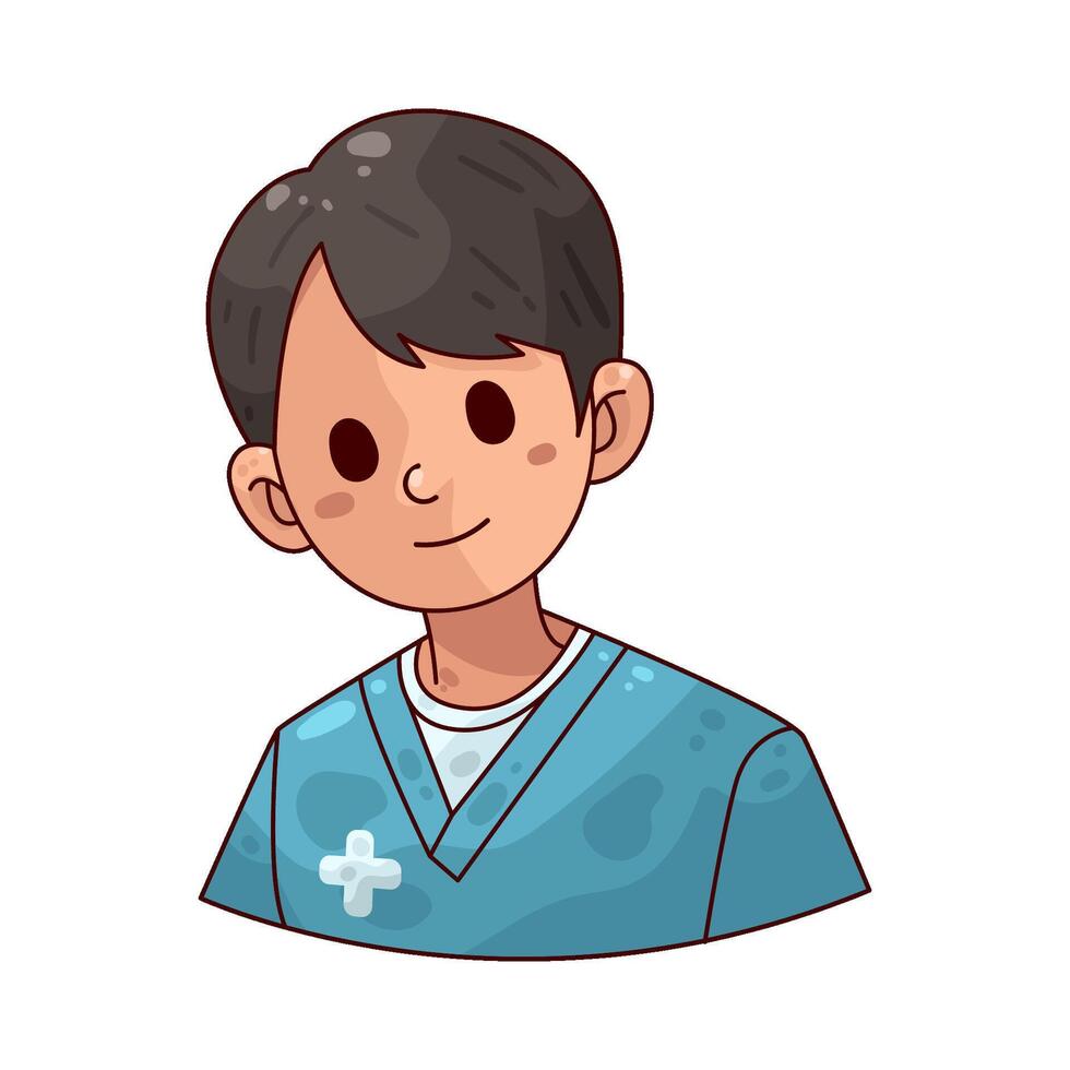 male nurse illustration vector