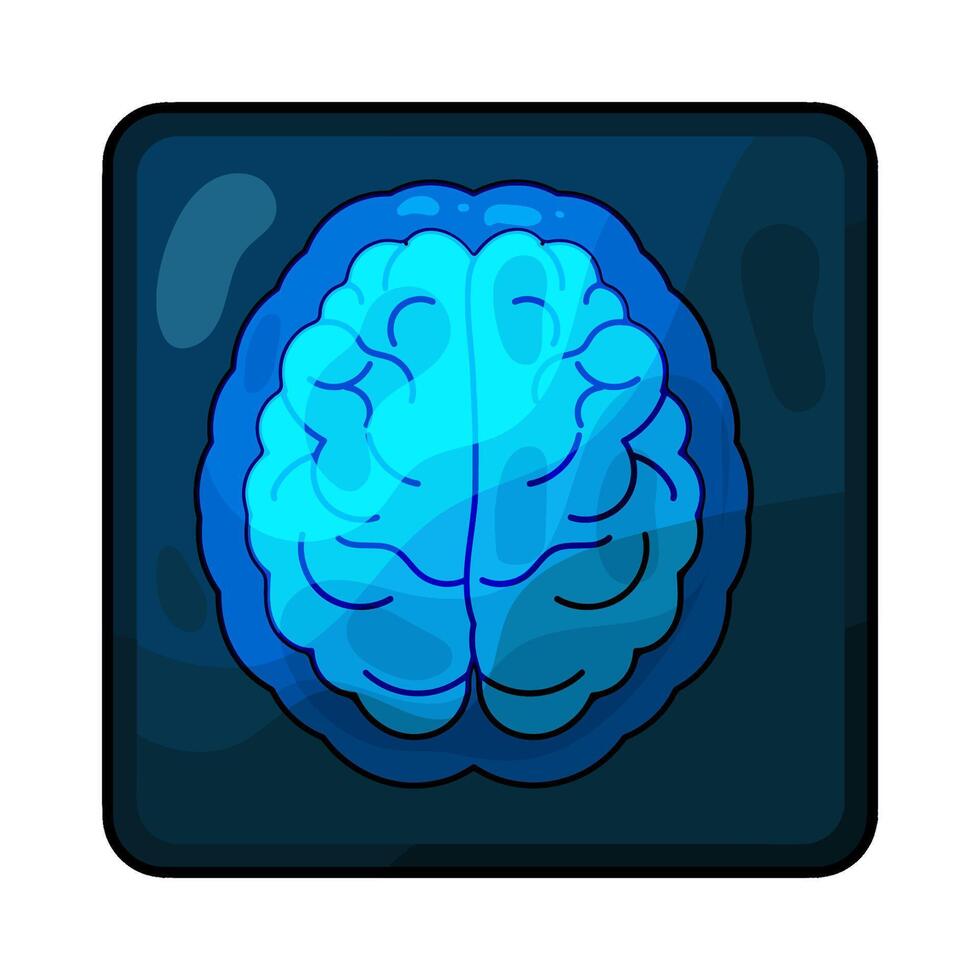 brain scan illustration vector