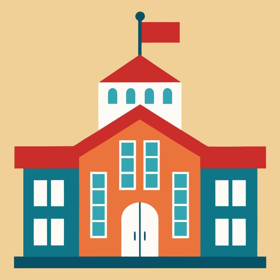 school building icon vector