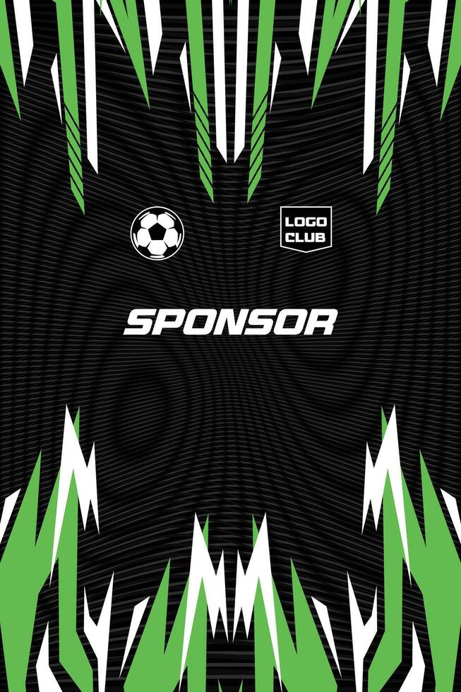Green and black Abstract background with sport pattern, jersey design vector