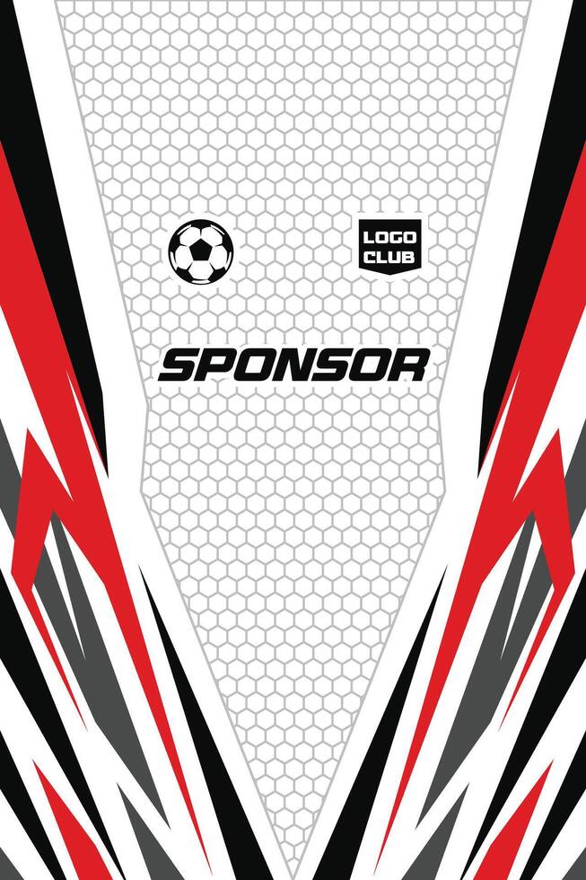 Red and black abstract sport pattern for jersey design vector
