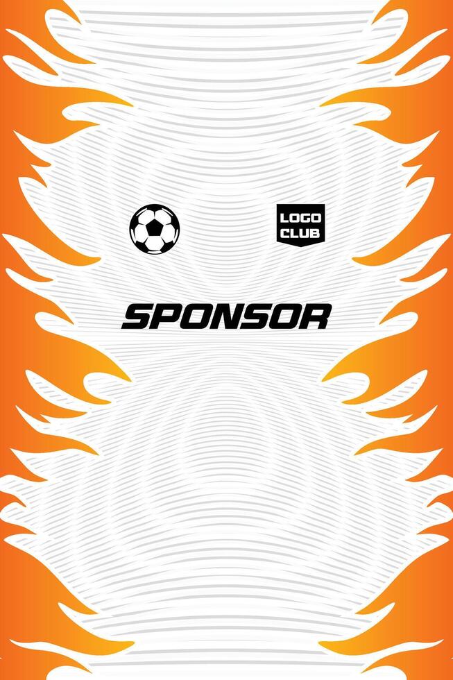 Abstract background for sports jersey pattern with fire element vector