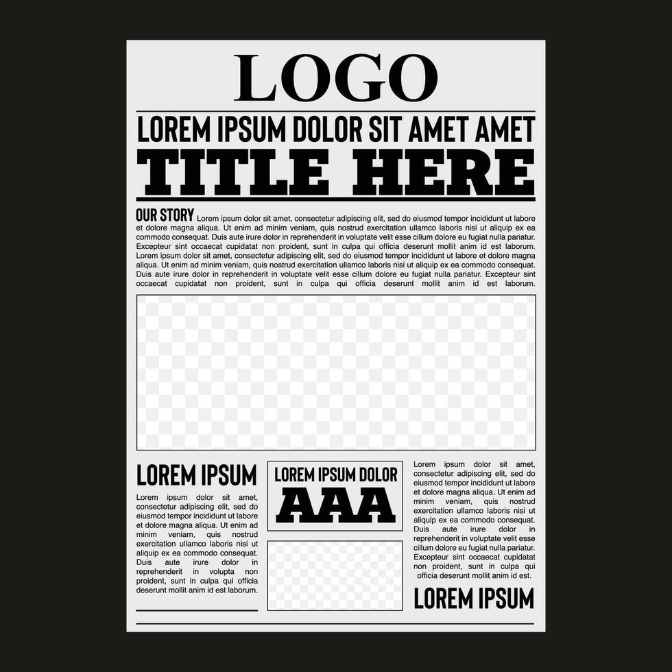 Newspaper Style Poster - Newspaper Deisgn Art vector