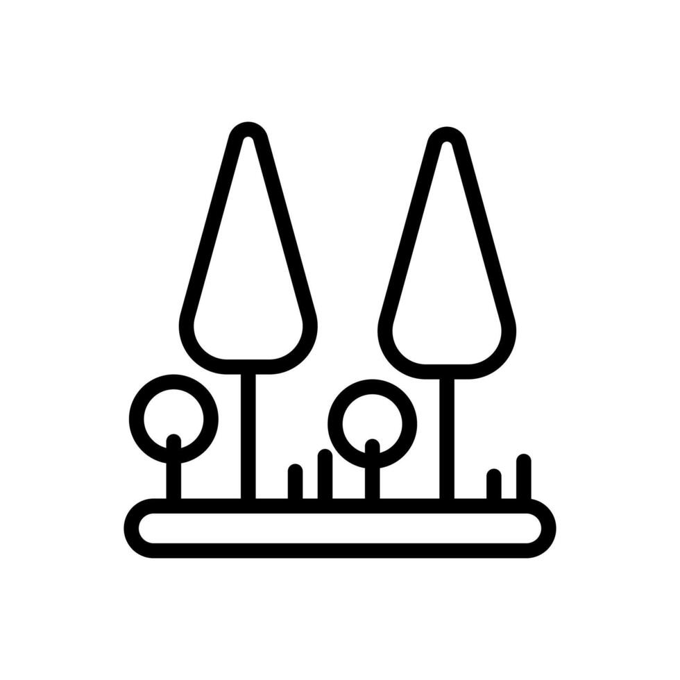 Pinus tree on park icon vector