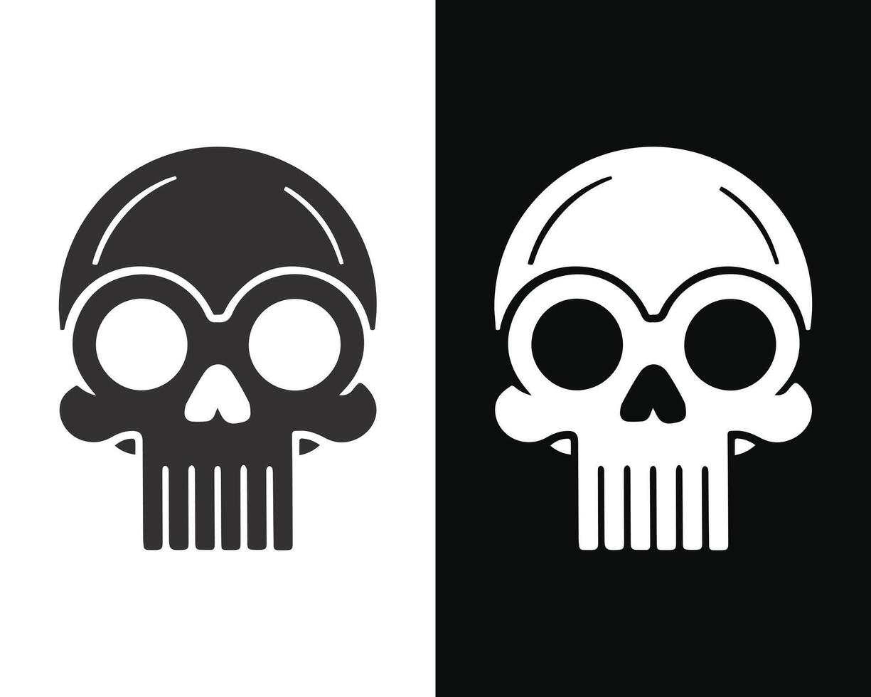 Abstract Skull Design Simple Yet Eye Catching vector