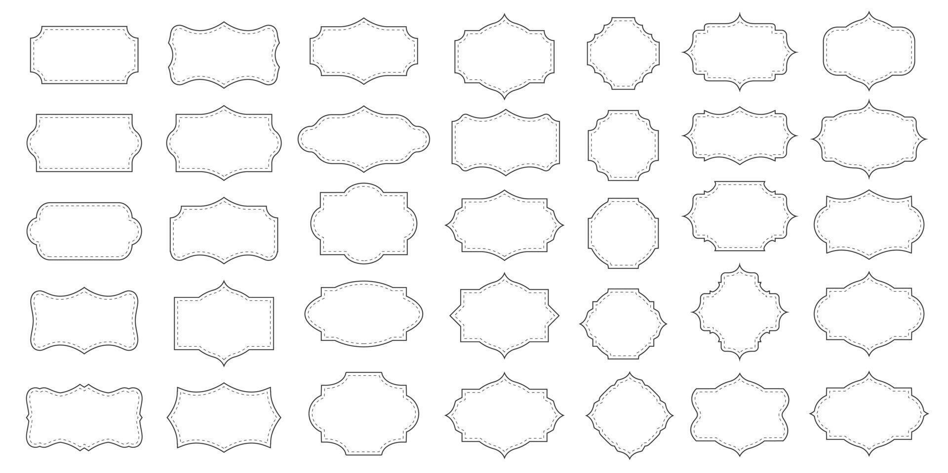 Retro classical blank frames,retro labels vector