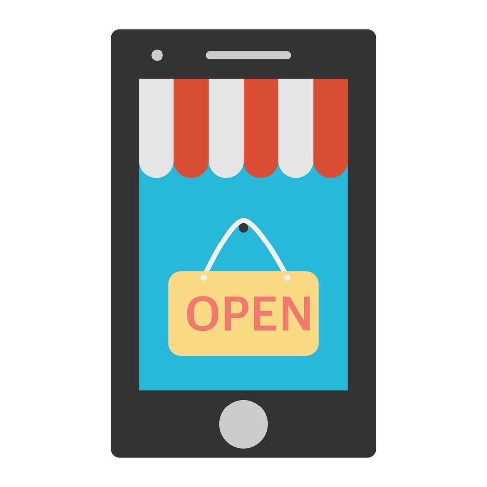 Shopping online design concept on white background. vector