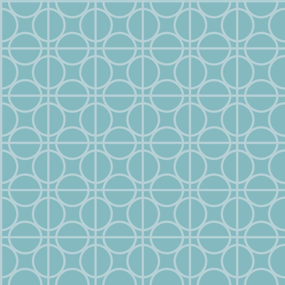 Blue Retro Geometric Tile Pattern vector