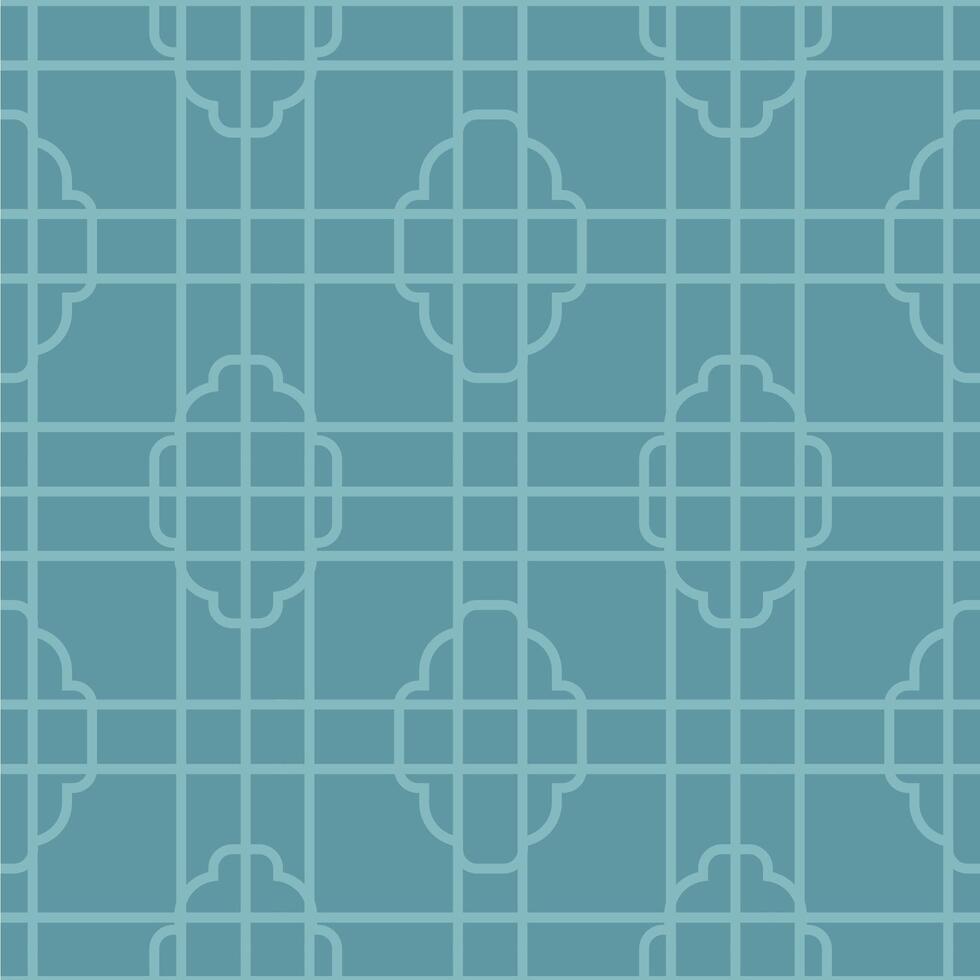 Blue Geometric Tile Seamless Pattern vector