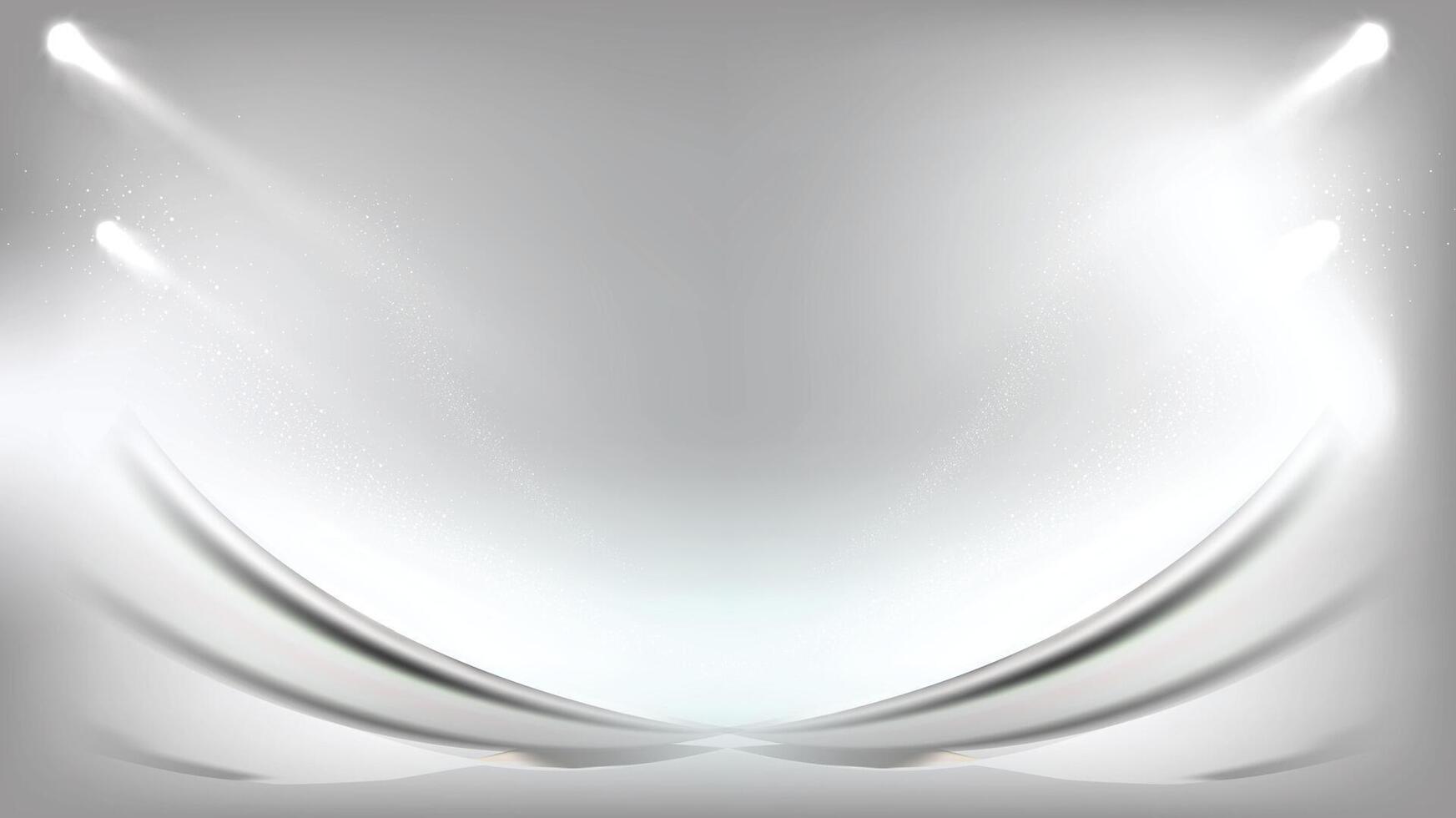 Abstract stage white gray background lighting communication concept, technology, digital business, innovation, science fiction vector