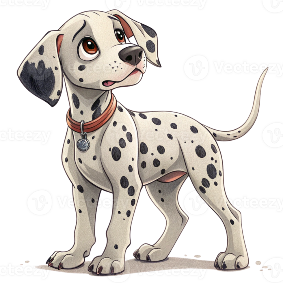 Dalmatian dog cartoon illustration png