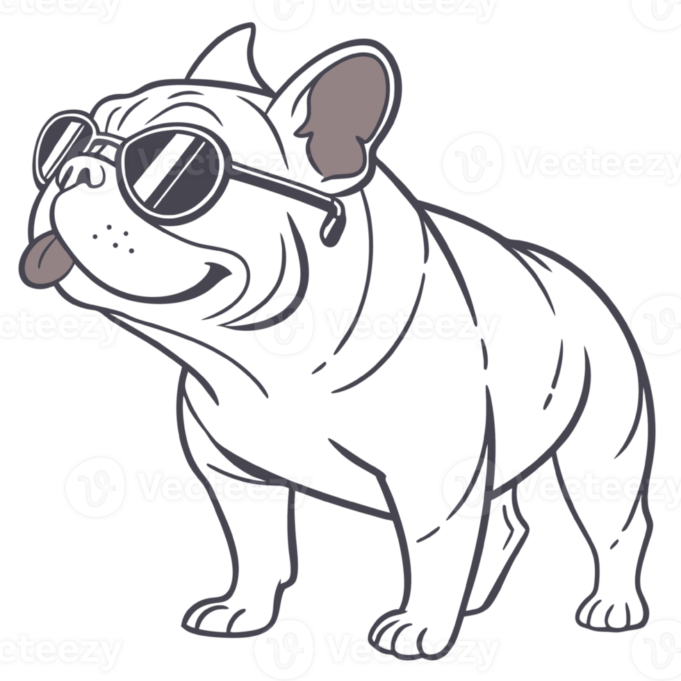 A cartoon Bulldog png