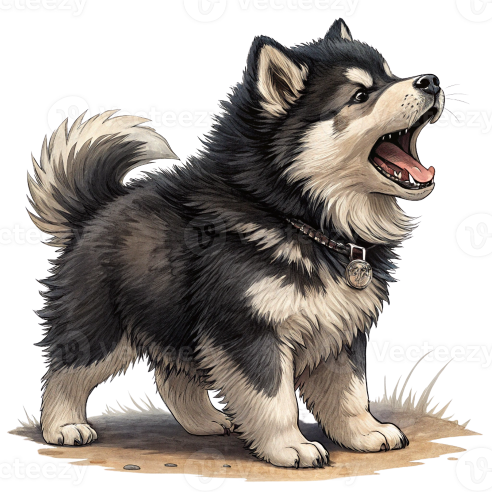 A cartoon dog with its mouth open and its tongue out png