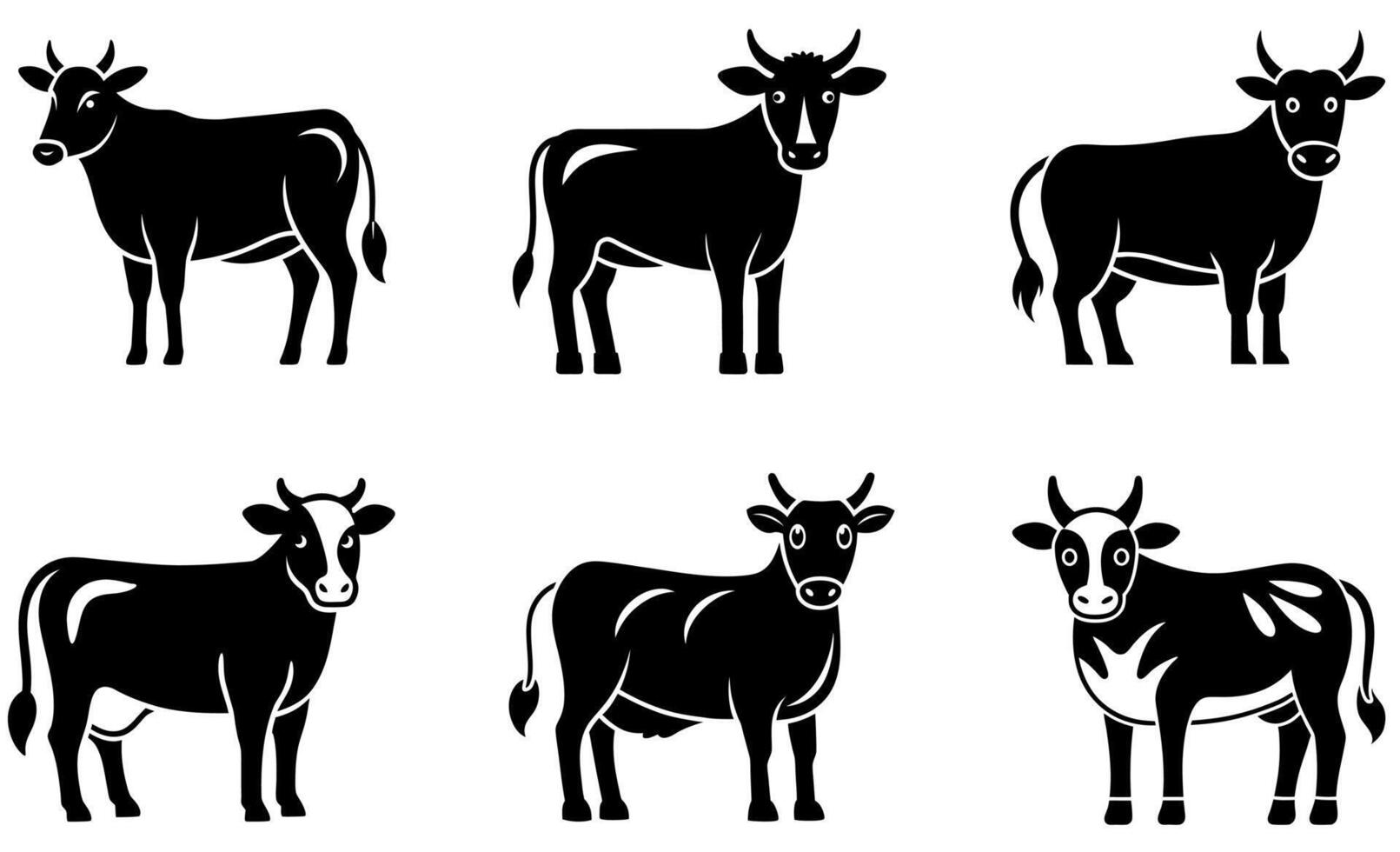 Eid ul Adha Cow Silhouette vector