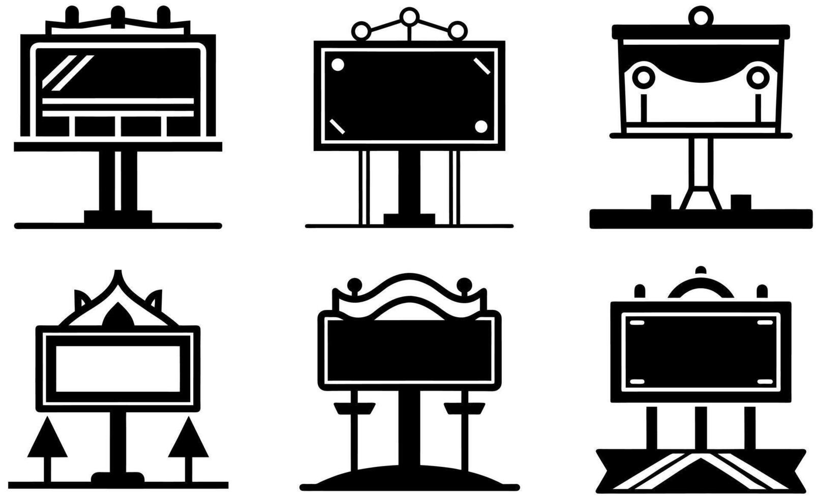 Billboard Icons Set vector