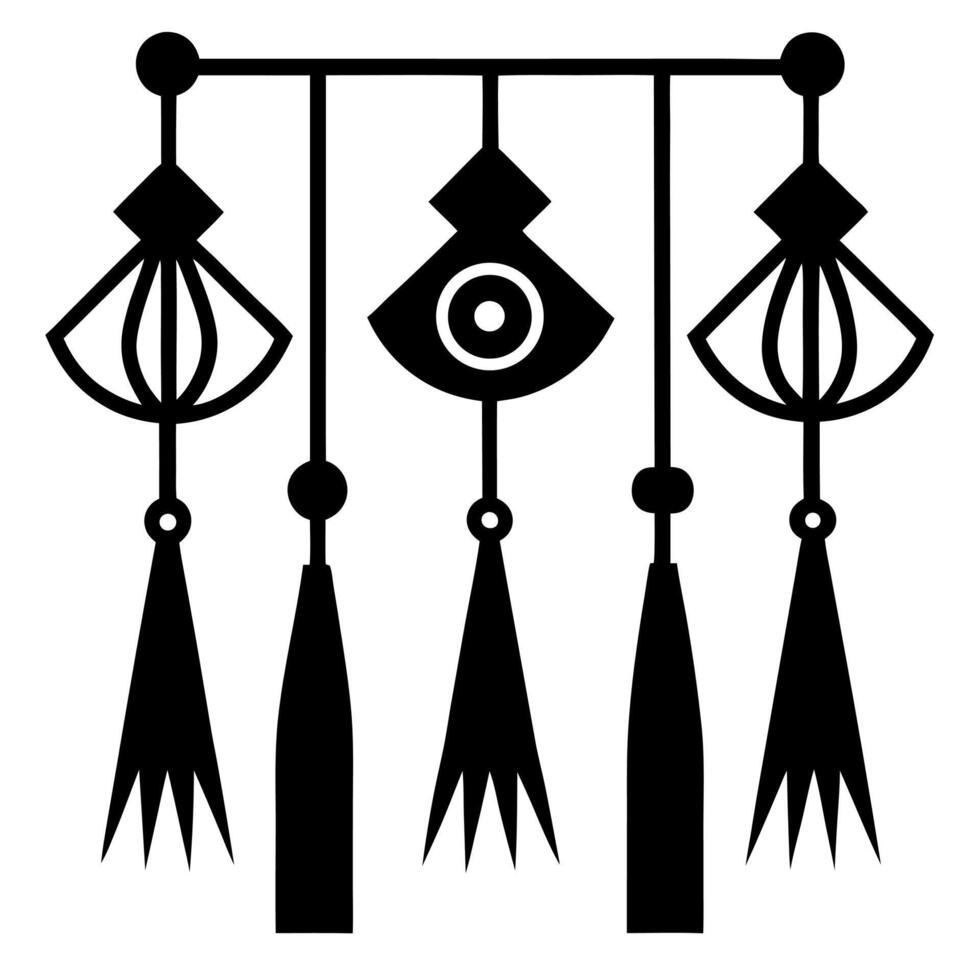 Elegant Tassels in Geometric Patterns design vector