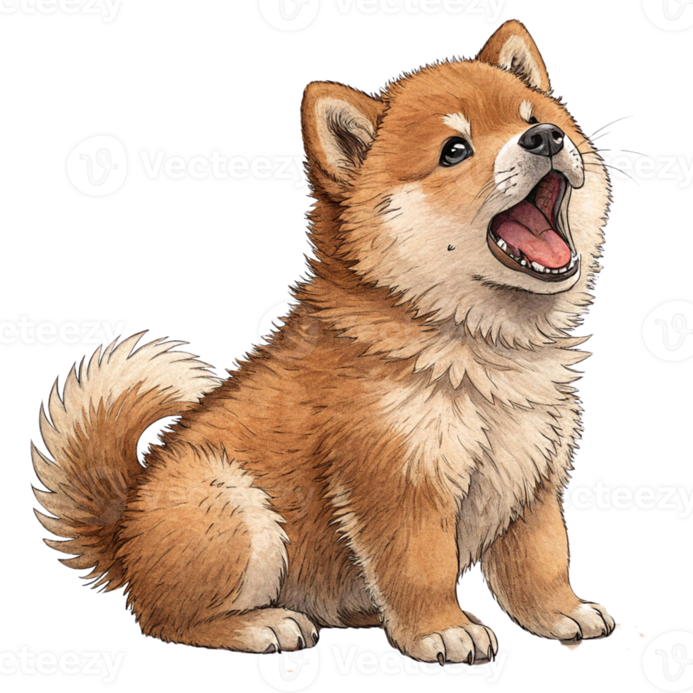 Shiba inu puppy dog cartoon png