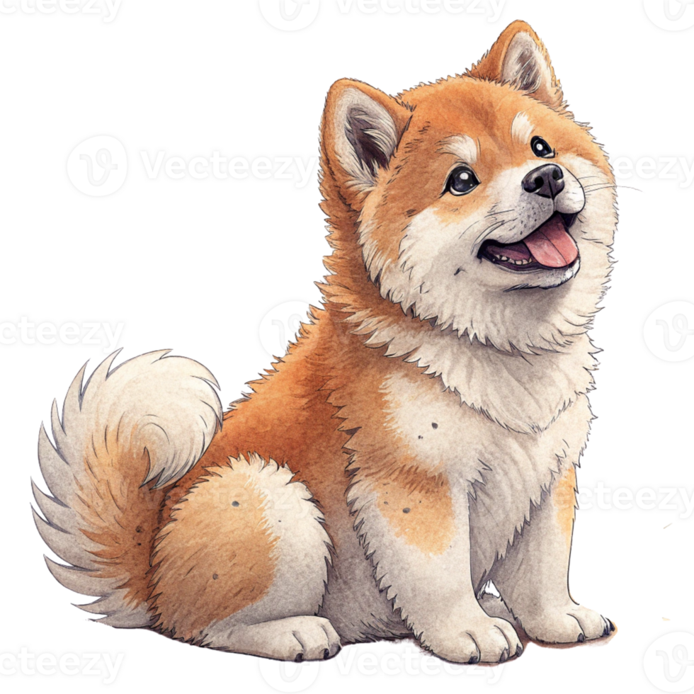 A cute little dog sitting down png