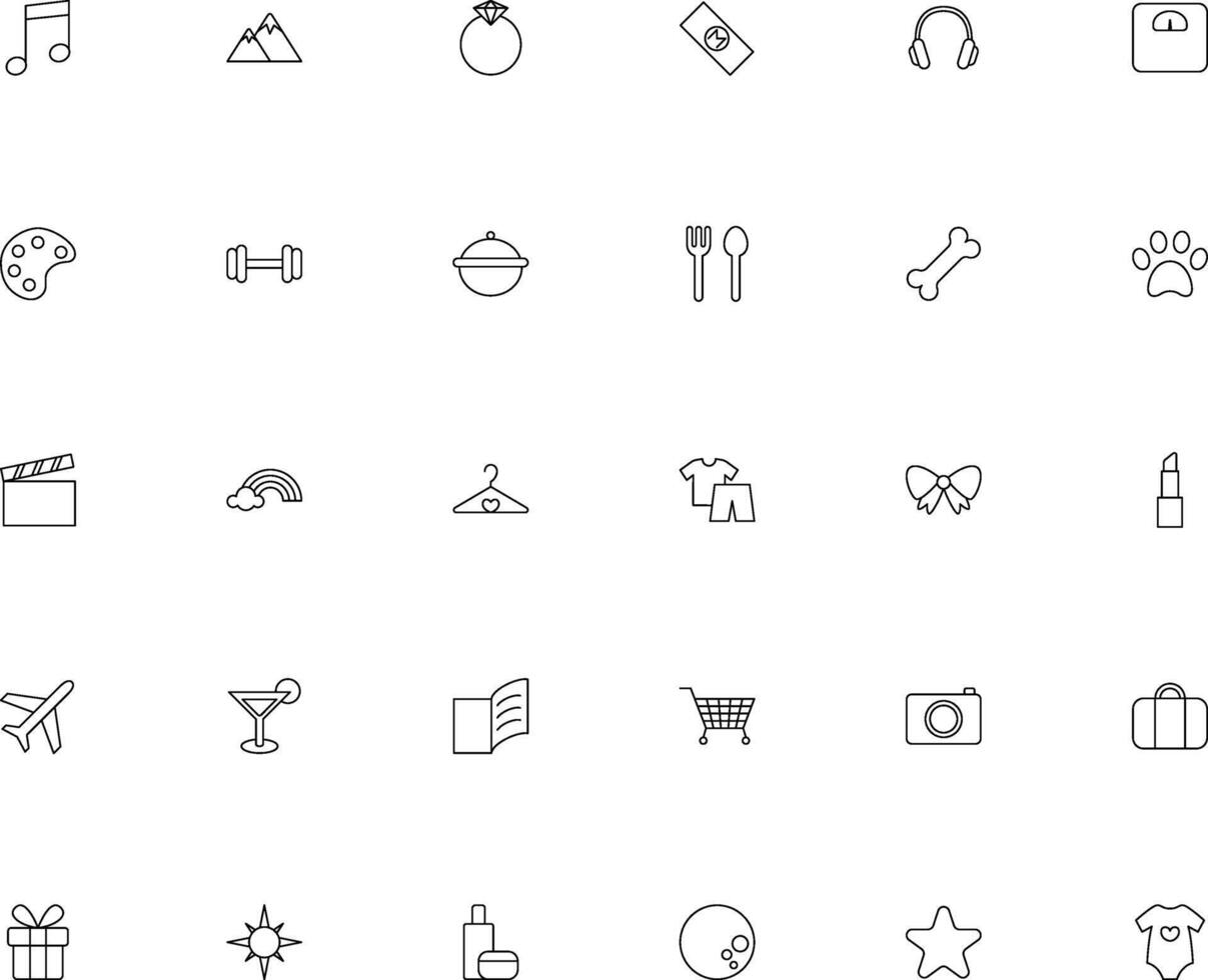 Simple interest hobby passion line icon vector