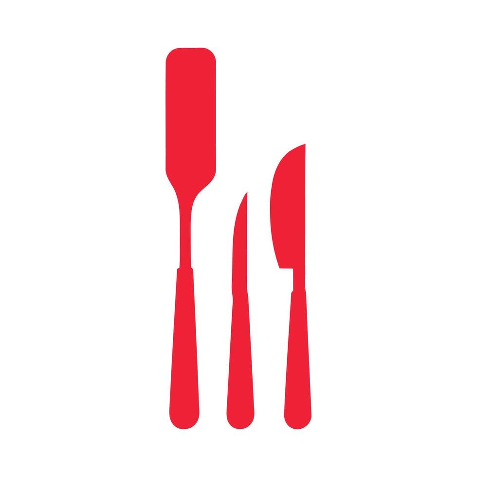 Knife and fork icon. Cutlery symbol. Flat illustration vector