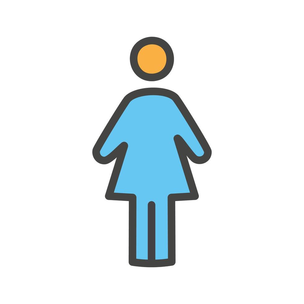 Female icon isolated on white background for your web and mobile app design. Woman profile sign illustration. vector