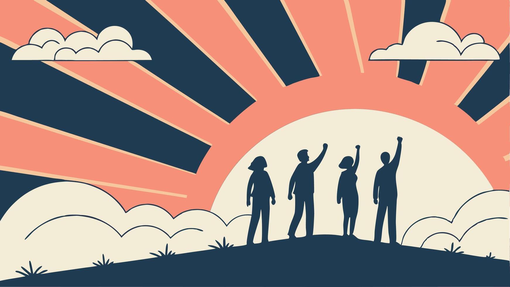 May 1st Day, Labour Day concept, Happy Labour Day, Labor Day, Workers Day, illustration of workers silhouette vector