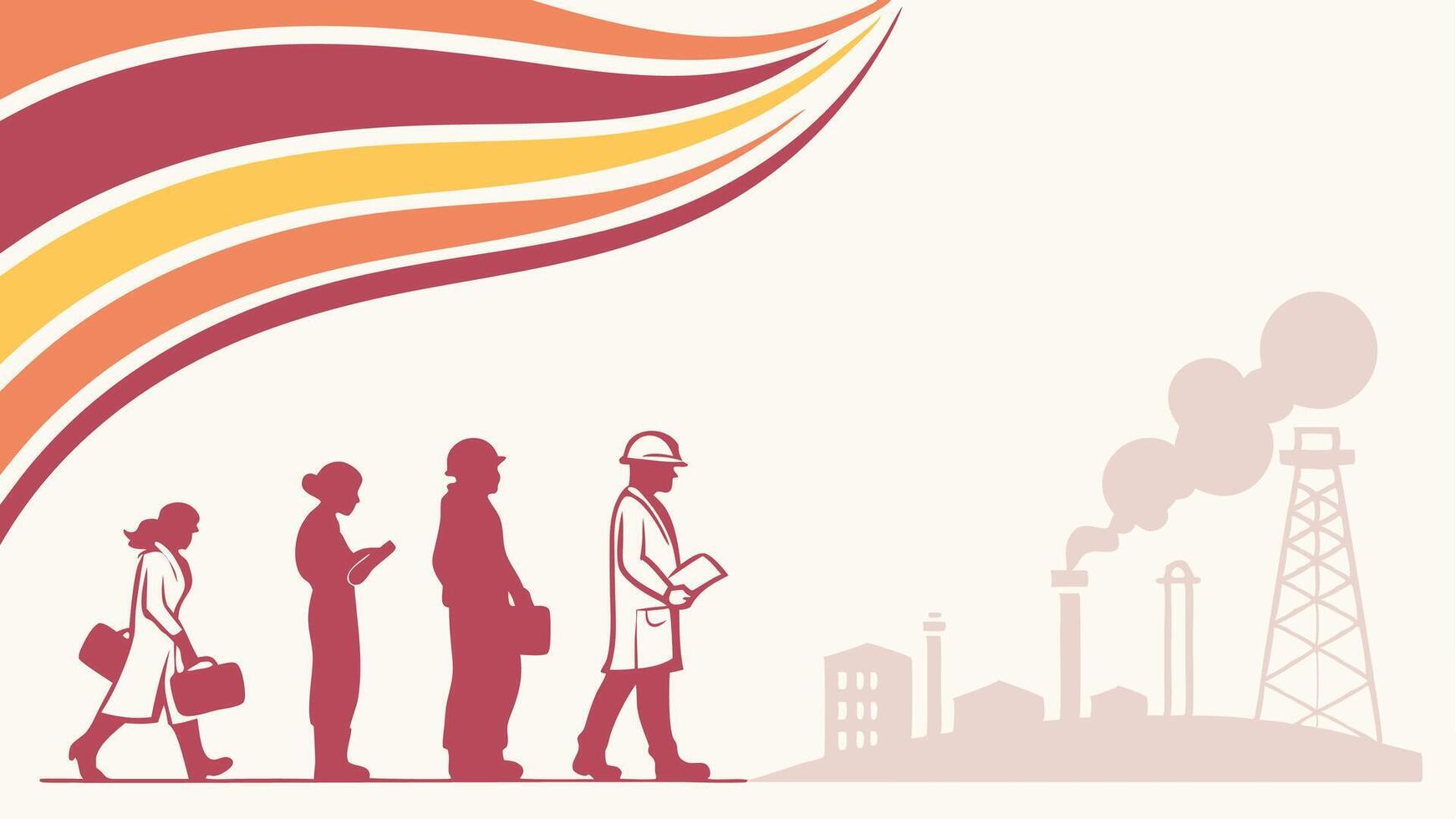 Happy Labour Day, Labor Day, Workers Day, illustration of workers silhouette, May 1st Day vector