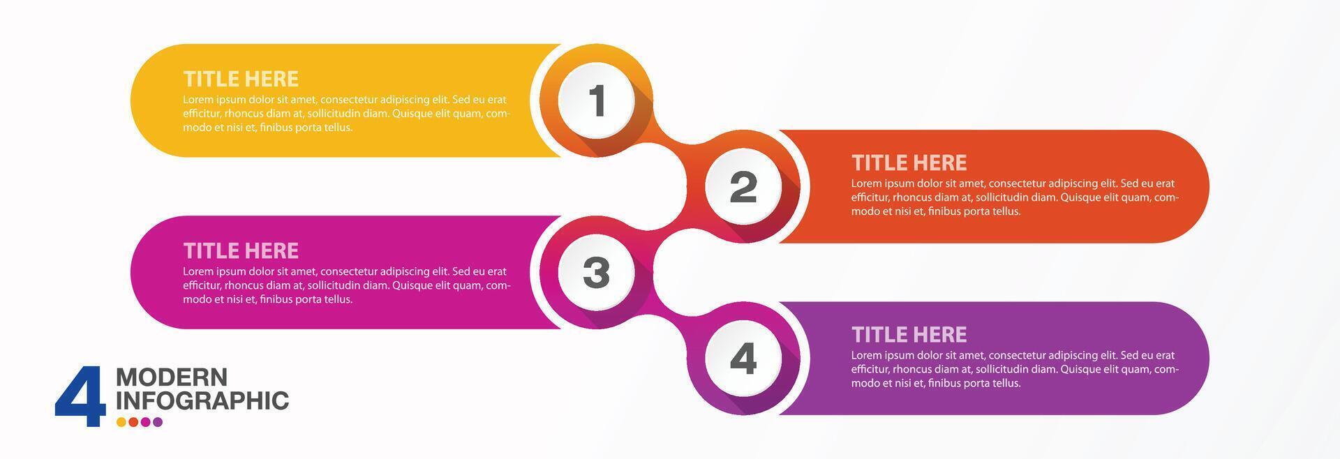 Infographic 4 option vector