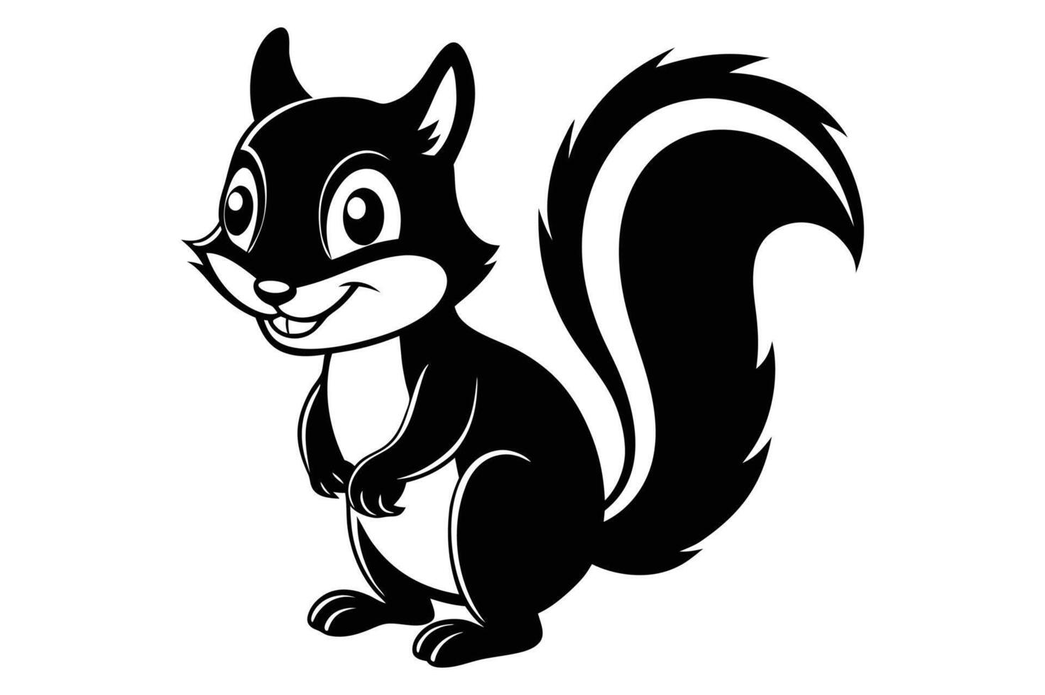 Squirrel silhouettes art vector
