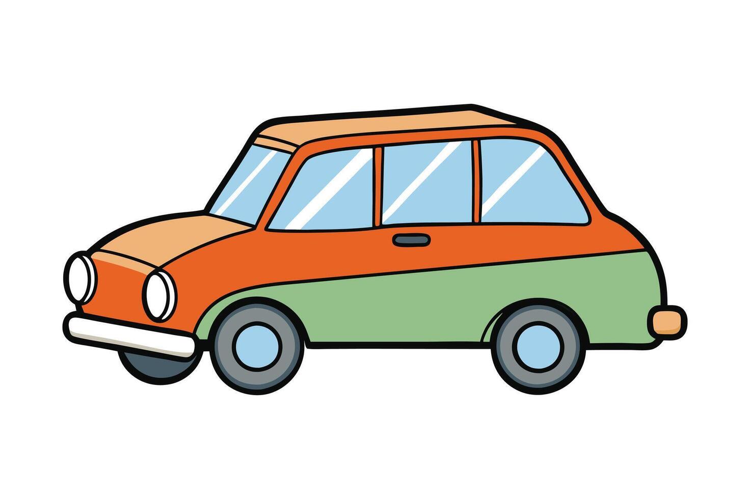 illustration of Taxi isolated on white background vector