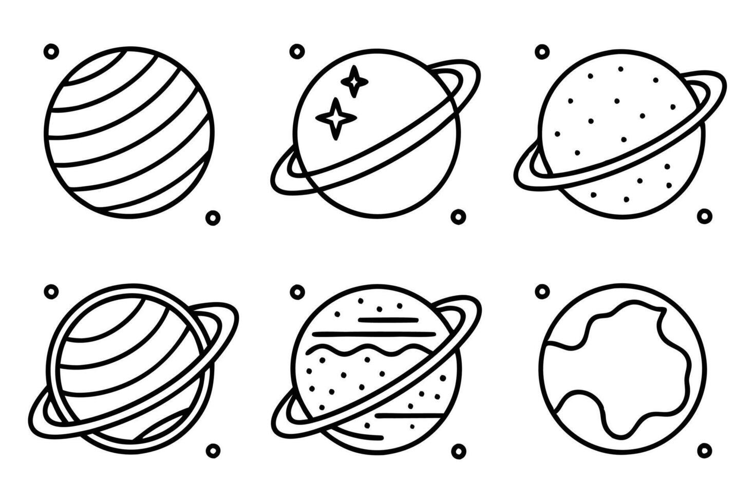 Earth Globe Icons Editable Stroke vector