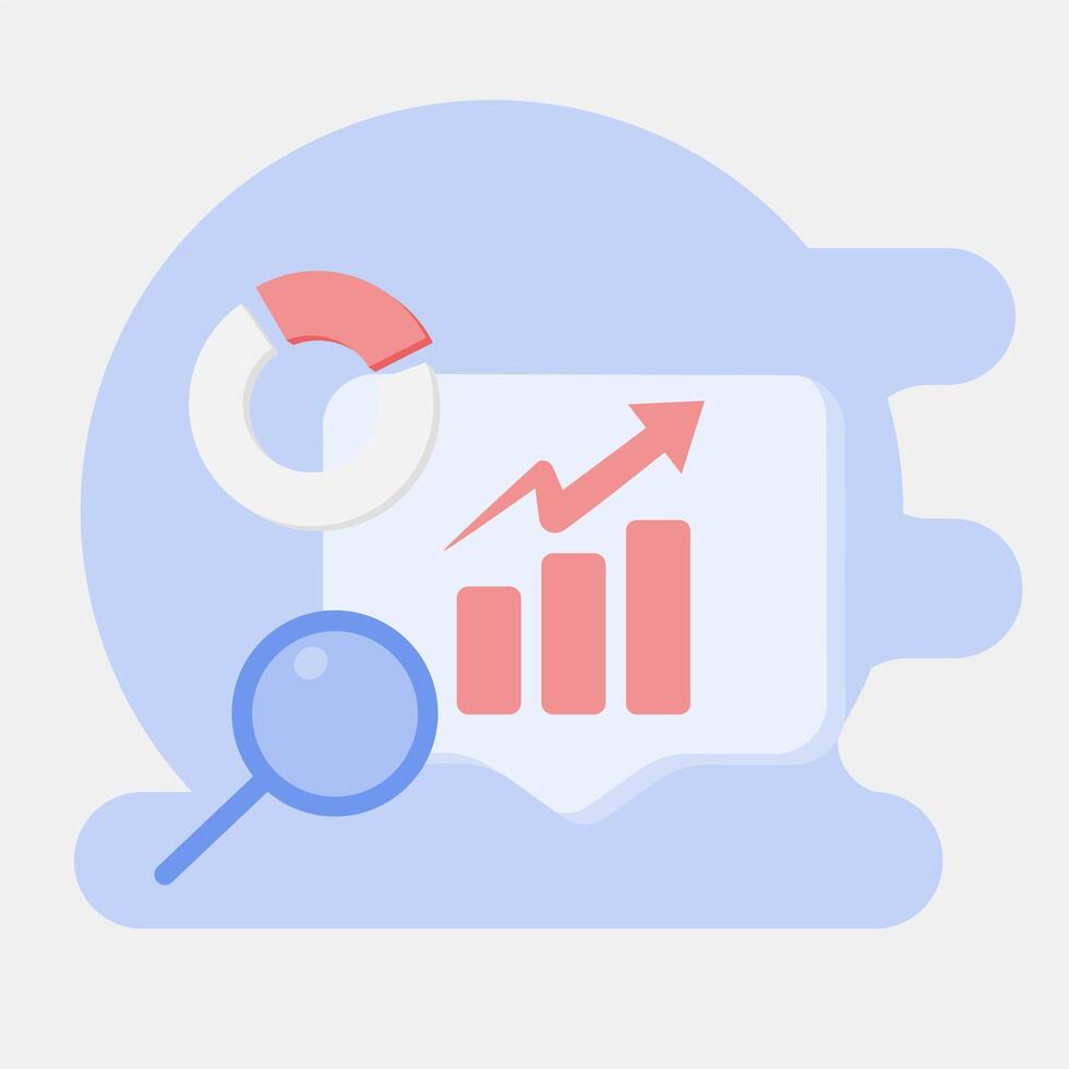 Buy and sell chart illustration. Cash investment concept, exchange with financial investments. Trade report icon illustration. vector