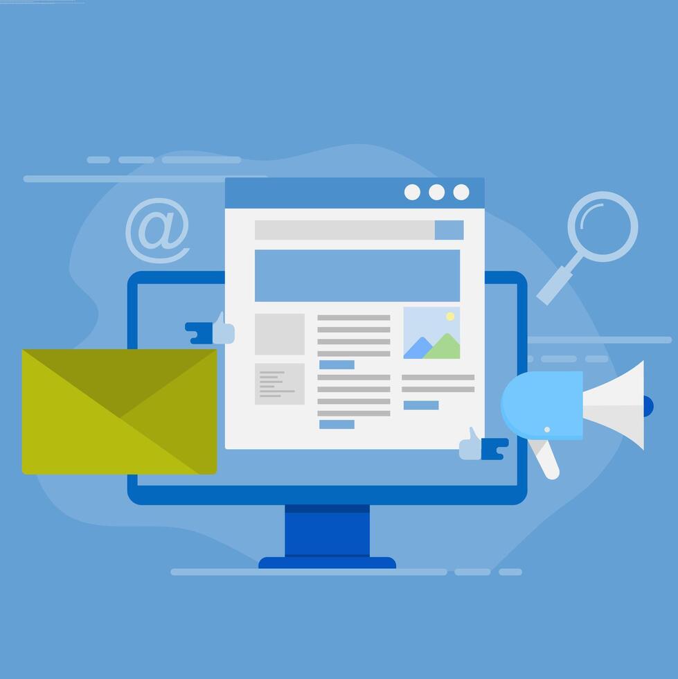 Marketing concept basic illustration, web banner, mobile app, banner, business content strategy, web design, Digital marketing online connection concept. EPS 1 vector